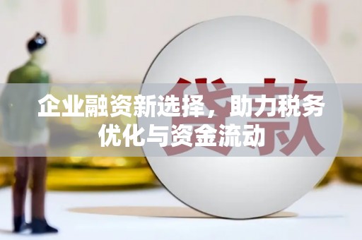 宝鸡企业融资新选择，助力税务优化与资金流动