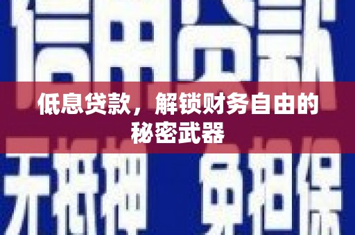 宝鸡低息贷款，解锁财务自由的秘密武器