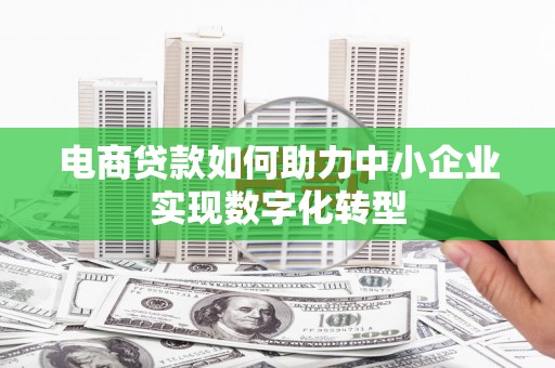 宝鸡电商贷款如何助力中小企业实现数字化转型