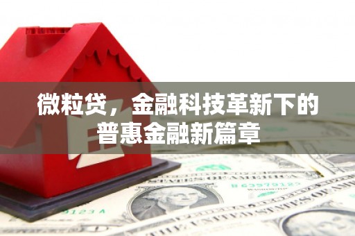 宝鸡微粒贷，金融科技革新下的普惠金融新篇章