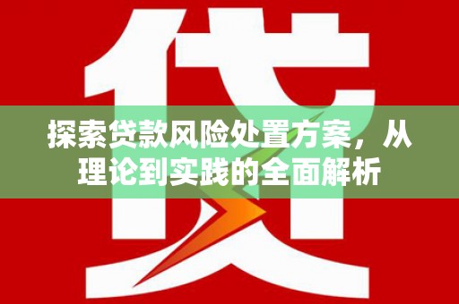 宝鸡探索贷款风险处置方案，从理论到实践的全面解析