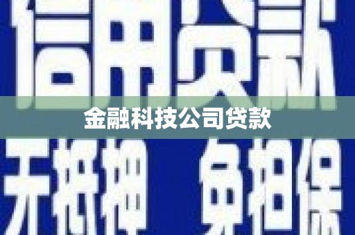宝鸡金融科技公司贷款
