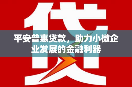 宝鸡平安普惠贷款，助力小微企业发展的金融利器