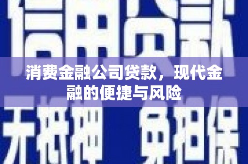 宝鸡消费金融公司贷款，现代金融的便捷与风险